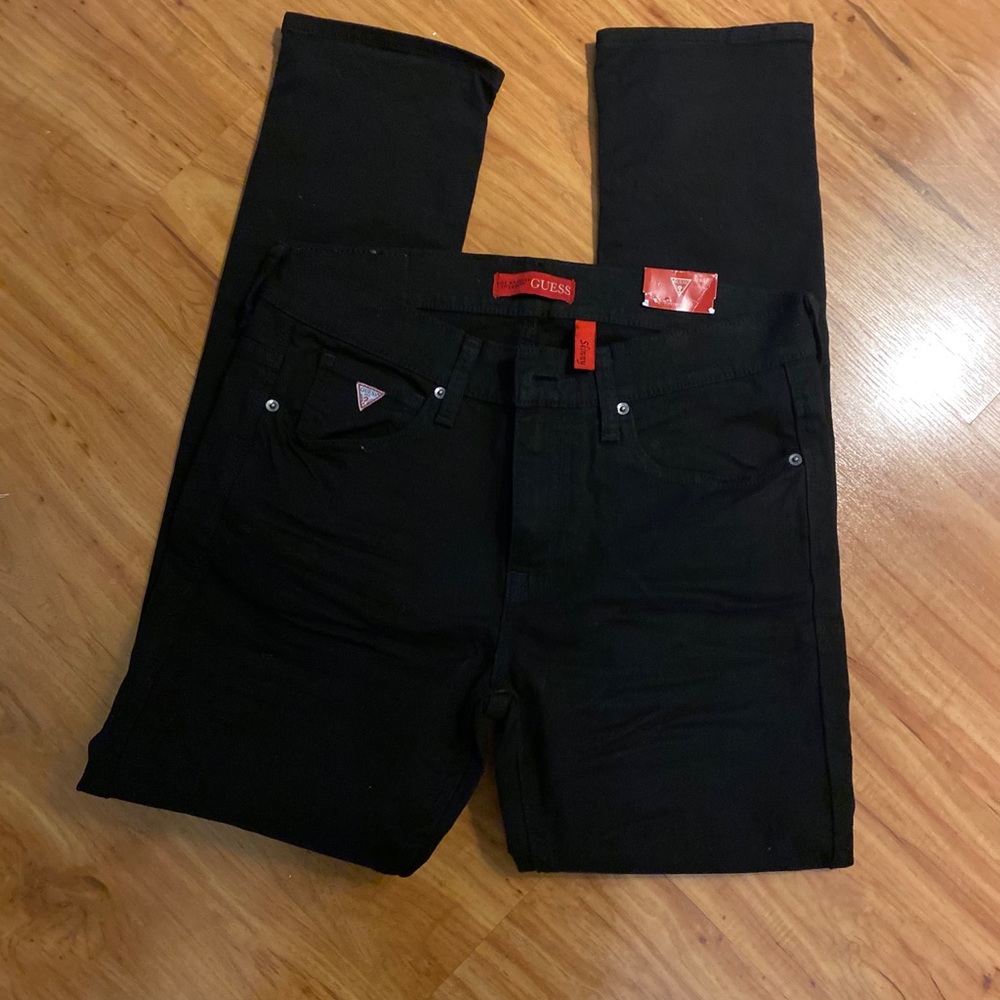 Guess skinny stretch black jeans 32-30
